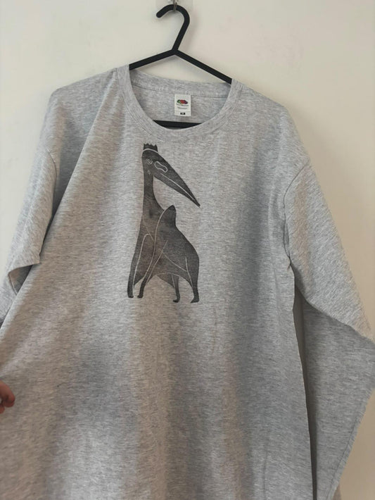 L Women's Rhino Beetle and M Men's Longsleeve Pterosaur